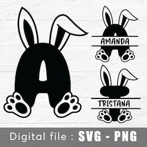 52 Alphabet Easter Monogram SVG | Easter SVG | Easter shirt SVG | Easter gift svg | Easter font svg | Svg / Png / Custom Cut file /Cricut