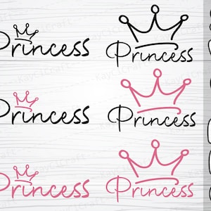 Personalisiertes Prinzessinnen-Svg / Prinzessinnen-SVG / Prinzessinnen-Kronen-Svg / Prinzessin-Monogramm-Svg / Kronen-Monogramm-Svg / Svg / Png / Schnittdatei / Cricut