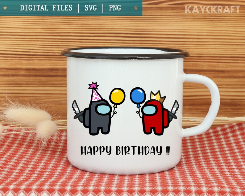 Download Personalized Among Us Happy Birthday Design Custom Gift | Etsy