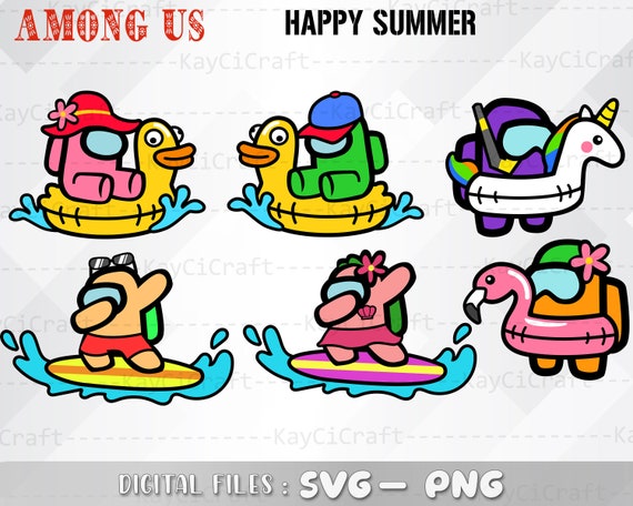 Download Among Us Happy Summer Svg Summer Is Among Us Svg Cute Among Us Svg Among Us Character Svg Reusable Svg Png Custom Cut Cricut