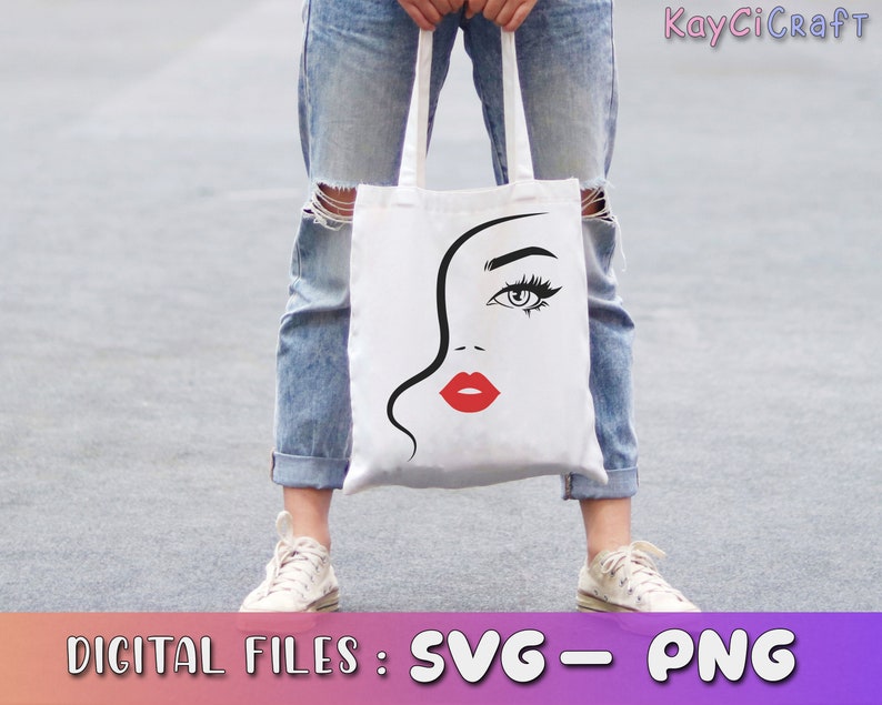 Love Yourself SVG | Woman face Svg | Girl Face Svg | Lip svg | Eyes svg | Woman Saying svg | Svg / Png /Custom Cut file /Cricut image 9