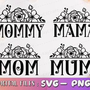 Mama SVG PNG | Mom Svg | Mommy Svg | Mom Shirt Svg | Mother&#39;s Day Gift | Mum SVG | Mum Svg | Girl Mama |Svg / Png /Custom Cut file /Cricut