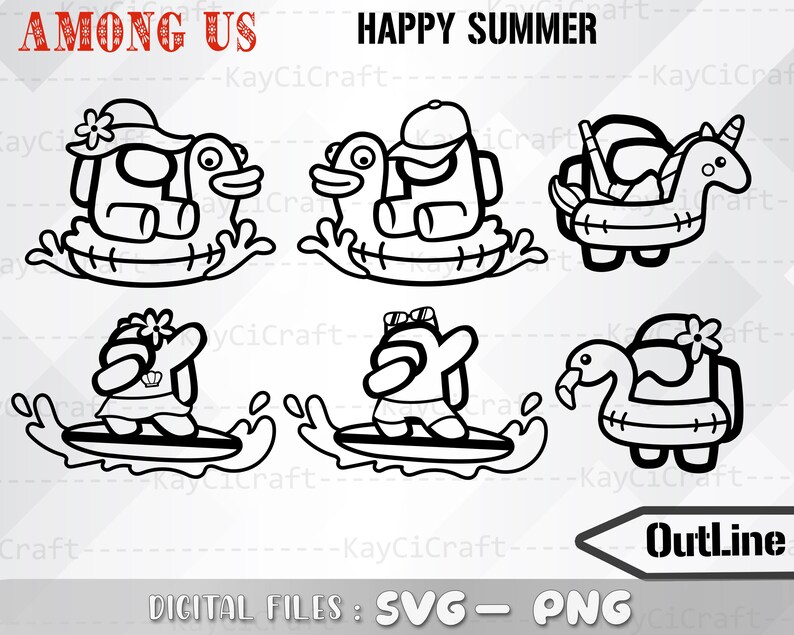 Download Among Us Happy Summer Svg Summer Is Among Us Svg Cute Etsy
