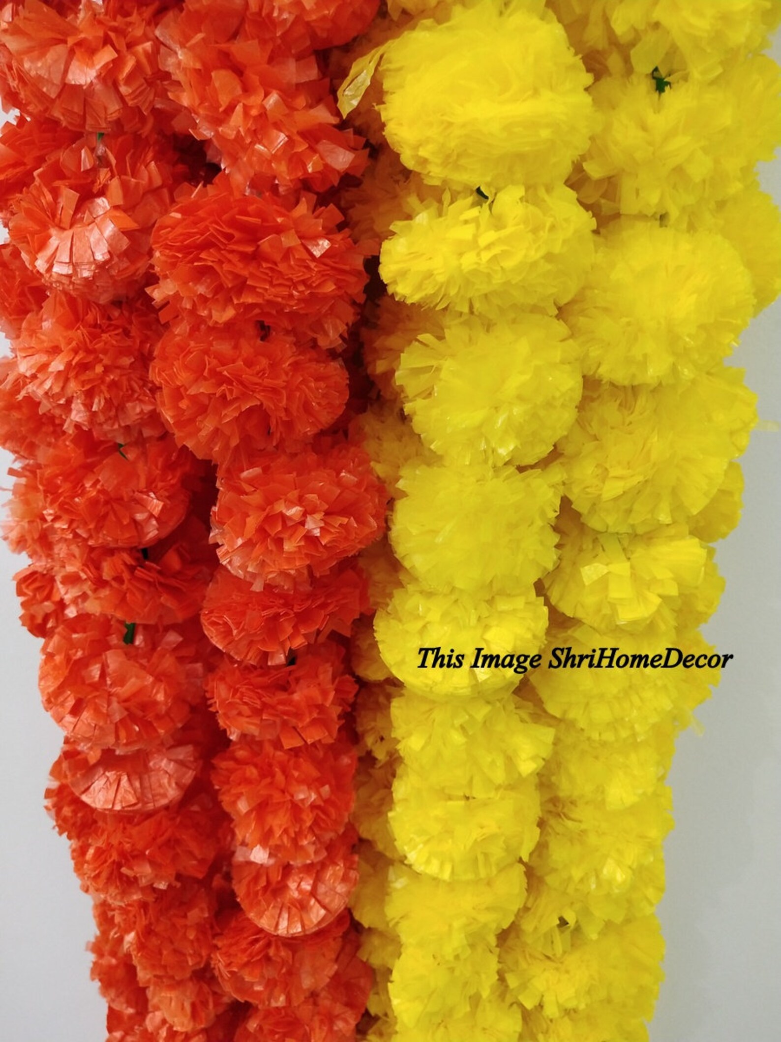Artificial flower marigold garland toran 5 feet door valence Etsy