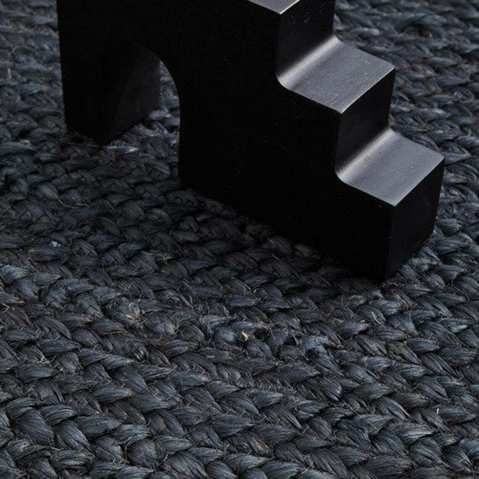 Black Jute Runner Floor Runner Hand Braided Jute Runner Rug Etsy