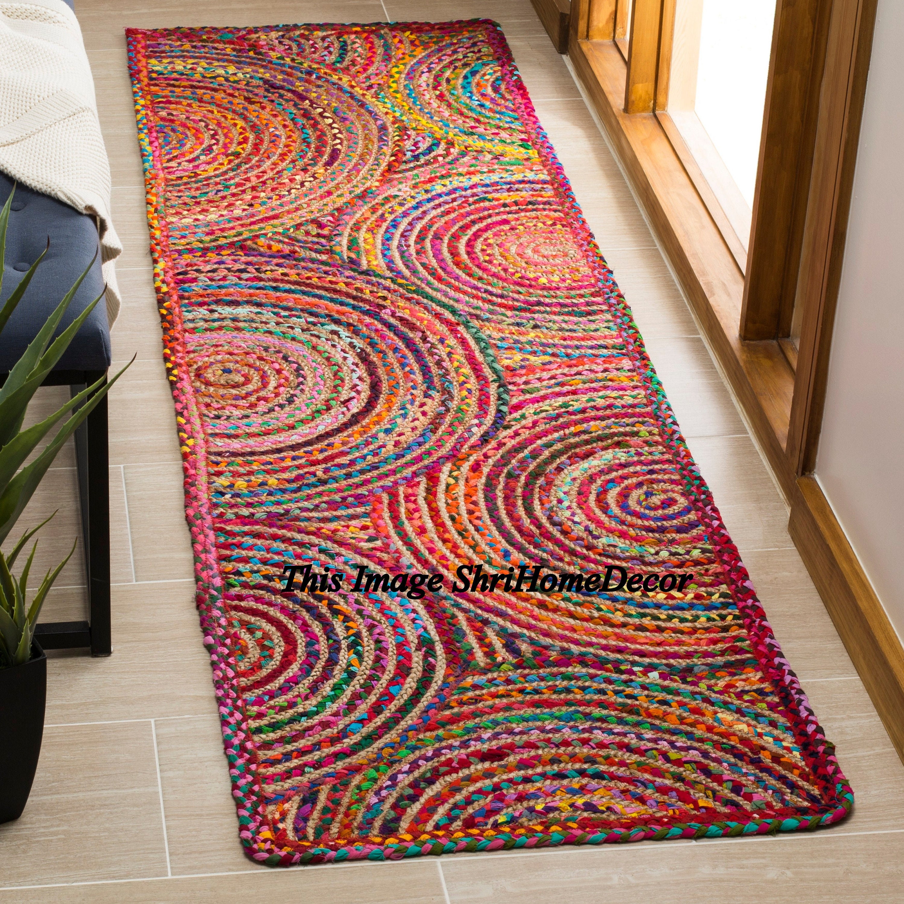 Bohemian decor Indian braided runner rug home decor runner Etsy