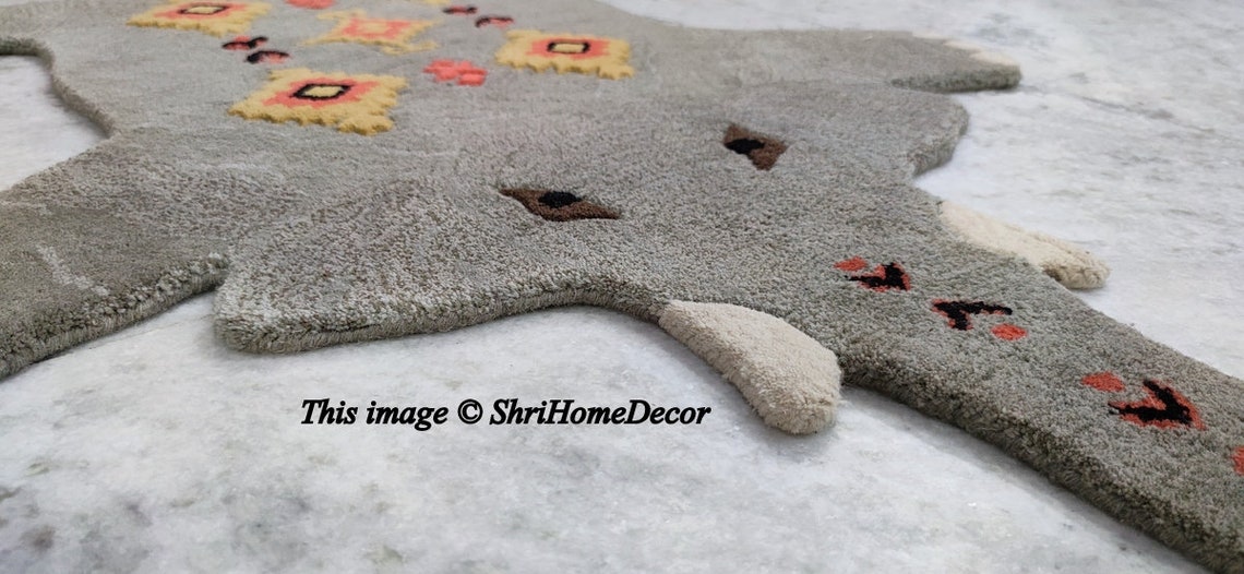 Hand Tufted Elephant Skin Wool Carpet Home Decorative Living Etsy