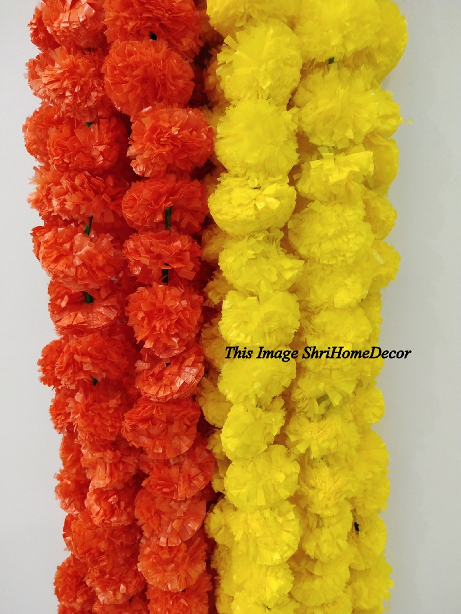 Artificial flower marigold garland toran 5 feet door valence Etsy