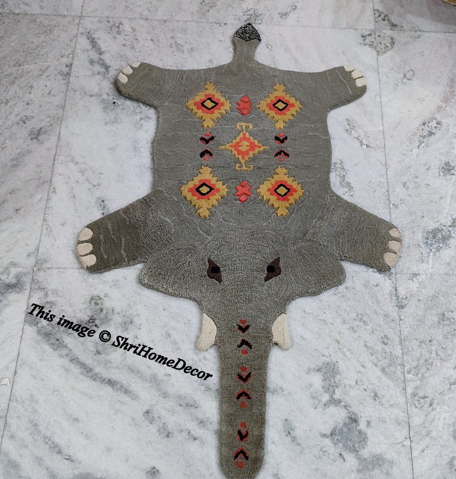 Hand Tufted Elephant Skin Wool Carpet Home Decorative Living Etsy