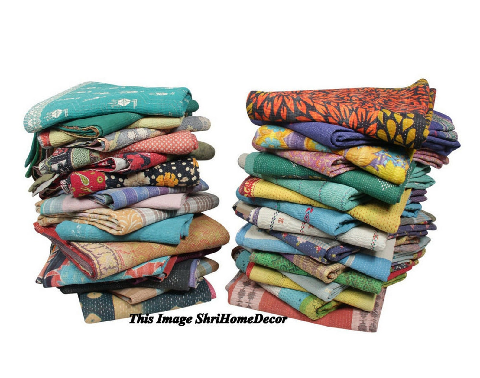 Lot Handmade Vintage Kantha Quiltsvintage kantha quilt Etsy