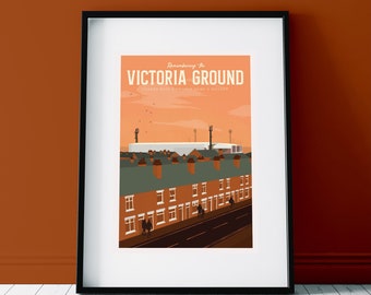 Stoke City - Victoria Ground - Art Print - Conner bate a proper game a nogger
