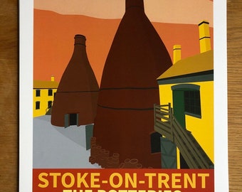 Stoke-On-Trent Poster Print: The Potteries Illustration