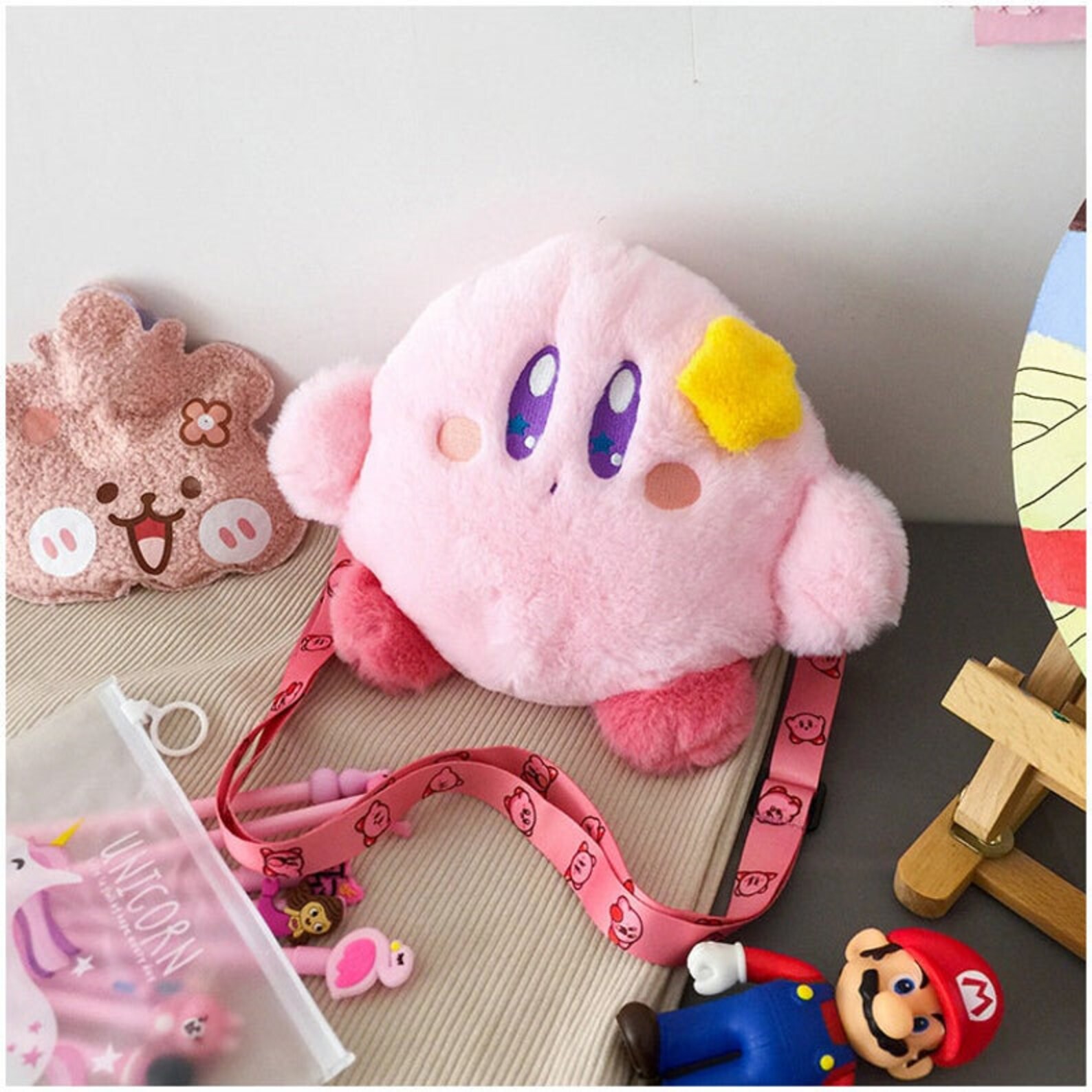 Cute Kirby Bag With Sling New Star Kirby Crossbody Bag Etsy