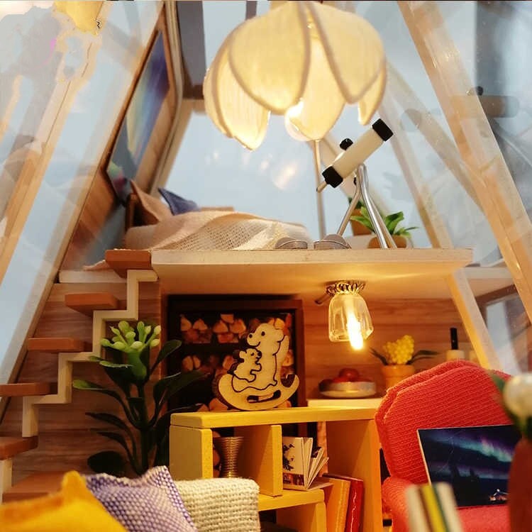 DIY Dollhouse Kit the Aurora Hut Modern Hut Miniature House Etsy