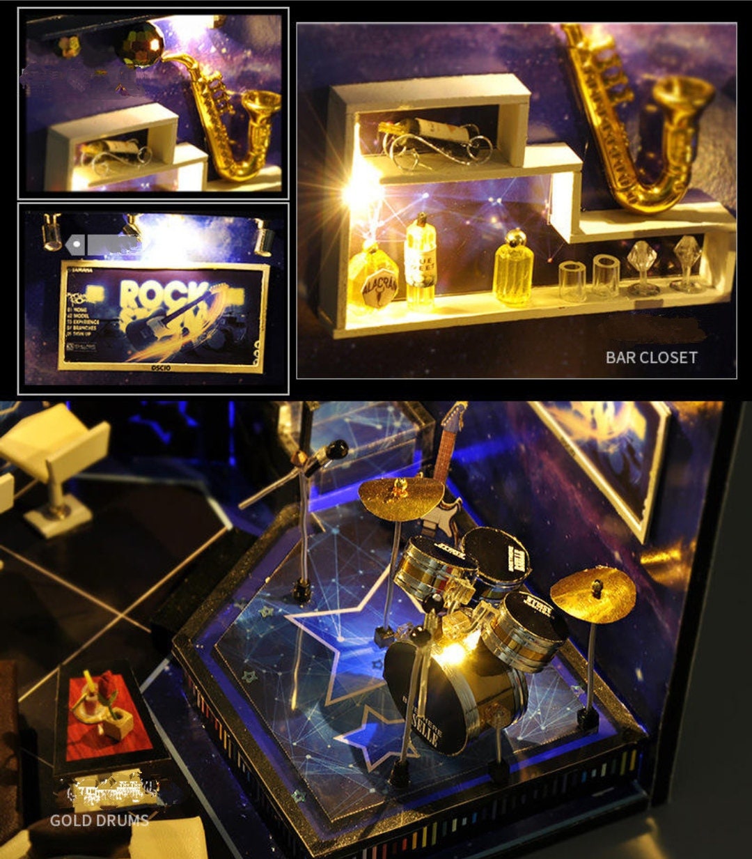 Night Club DIY Dollhouse Kit Miniature Bar Dollhouse Kit Etsy