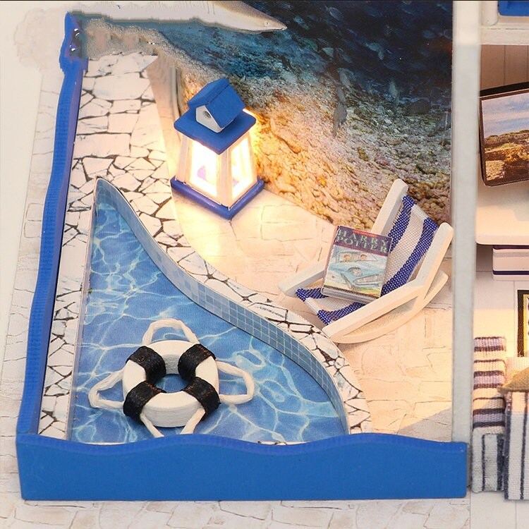 DIY Dollhouse Kit Miniature Beach Dollhouse Sea Side Villa - Etsy