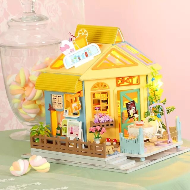 DIY Dollhouse Kit Lemon Dreamlike Juice Shop Dollhouse - Etsy