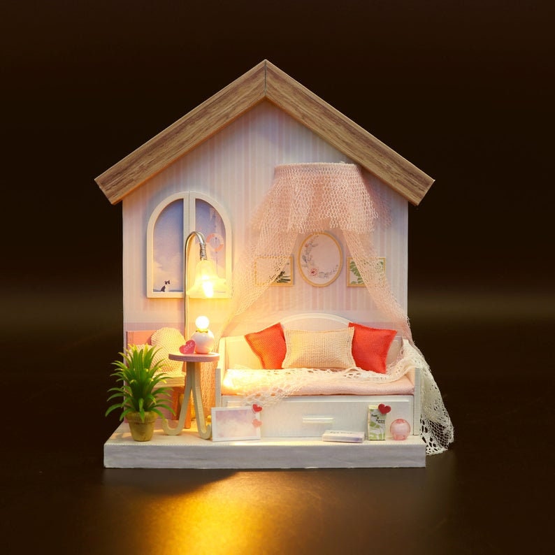 DIY Dollhouse Kit Photo Frame Series Dollhouse Miniature Wall Etsy