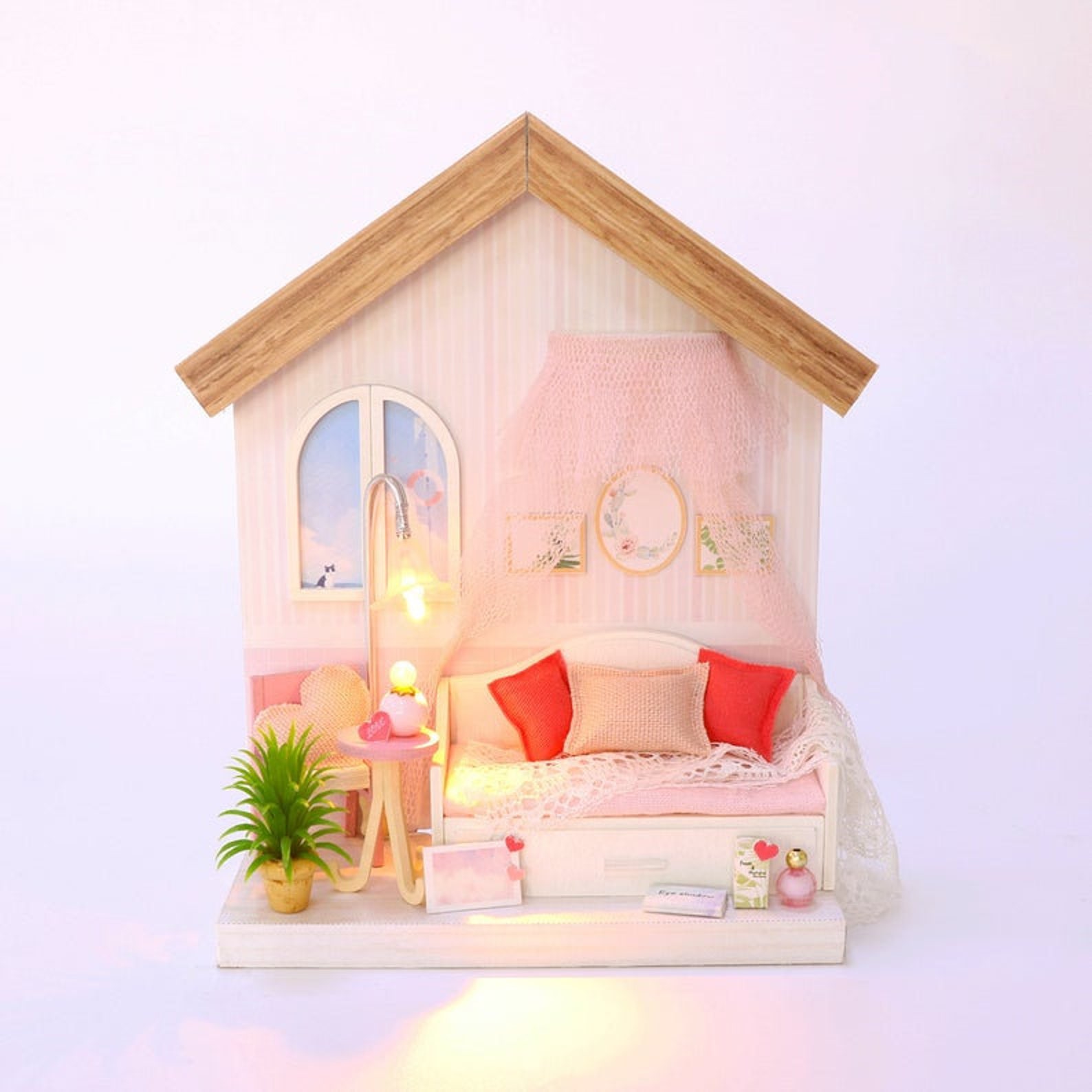 DIY Dollhouse Kit Photo Frame Series Dollhouse Miniature Wall Etsy