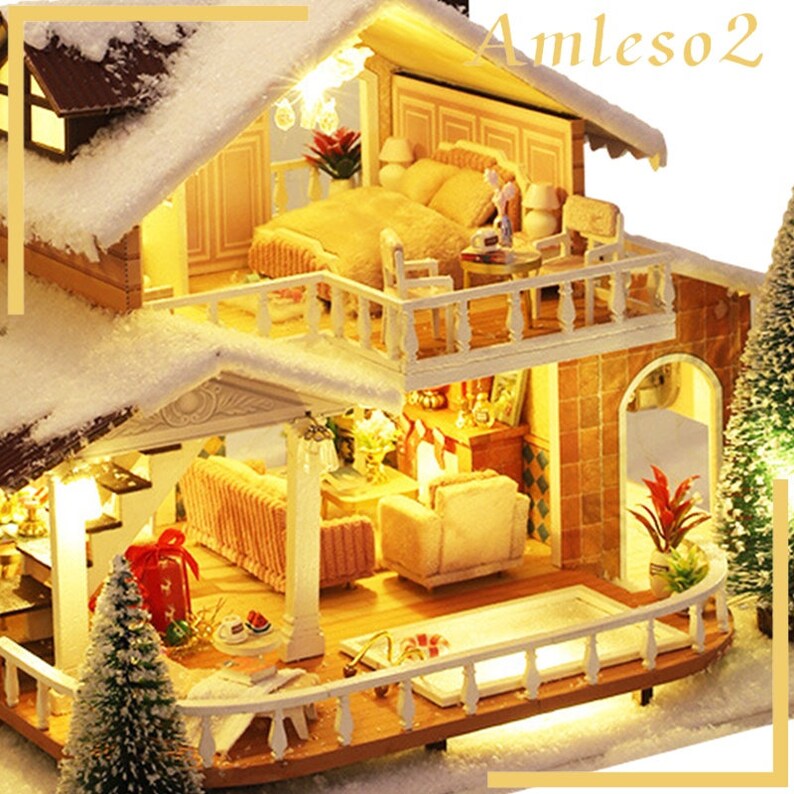Christmas Dollhouse DIY Dollhouse Kit Christmas Village Etsy