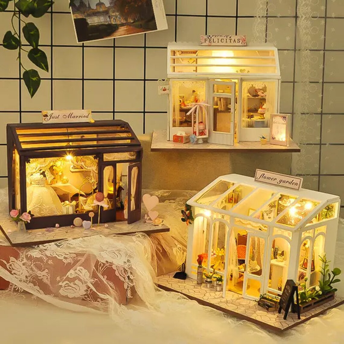 DIY Dollhouse Kit Miniature Shop Dollhouse in 3 Styles Etsy UK