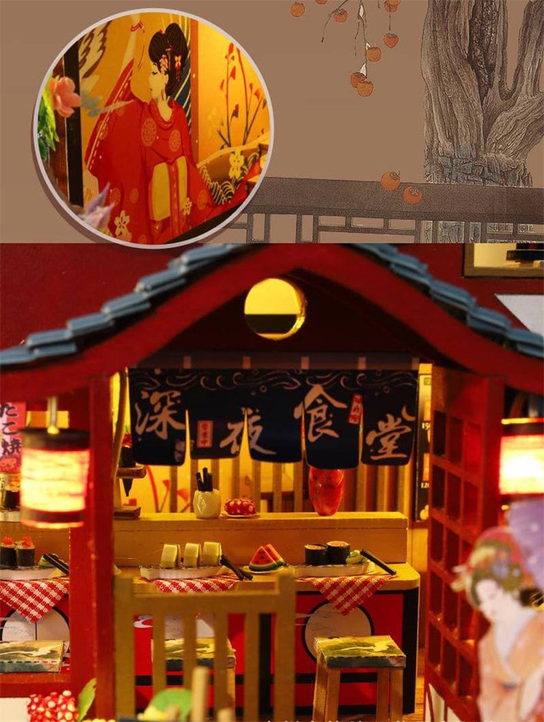Japanese Style DIY Dollhouse Kit Miniature House With Etsy