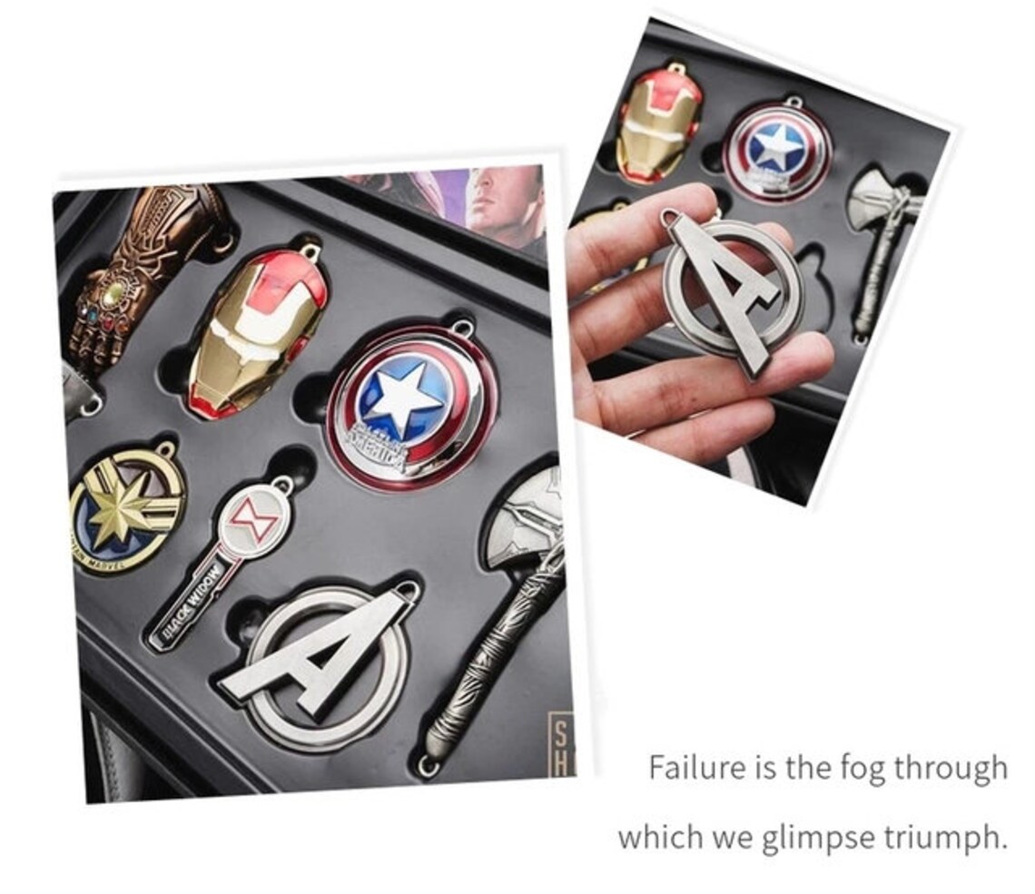 Avengers Keychains Set Avengers Novelty Keychain Gift Box Etsy