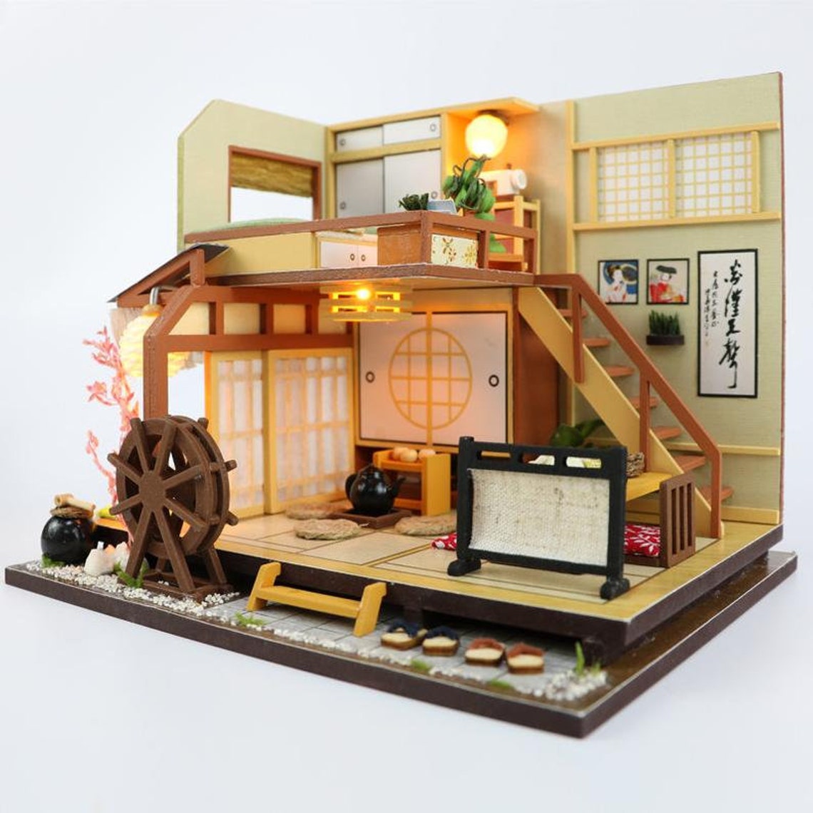 DIY Japanese Style DIY Dollhouse Kit Sushi's Living Room Etsy