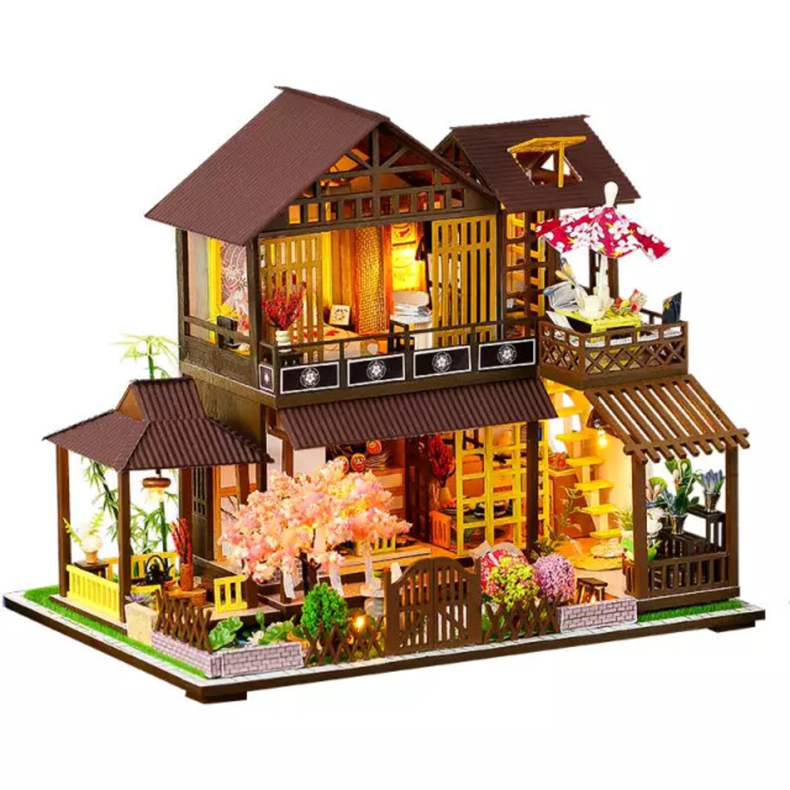 DIY Dollhouse Kit Forest Pavilion Miniature House with Etsy