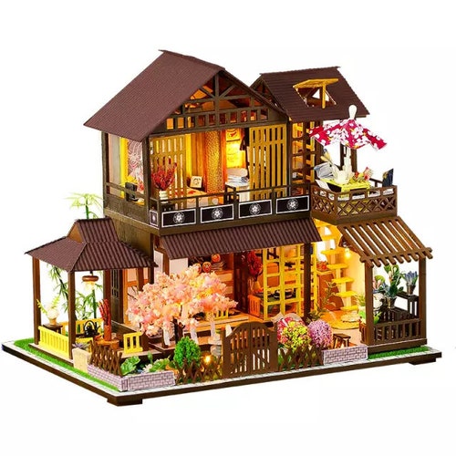 Japanese Style DIY Dollhouse Kit Miniature House With Etsy