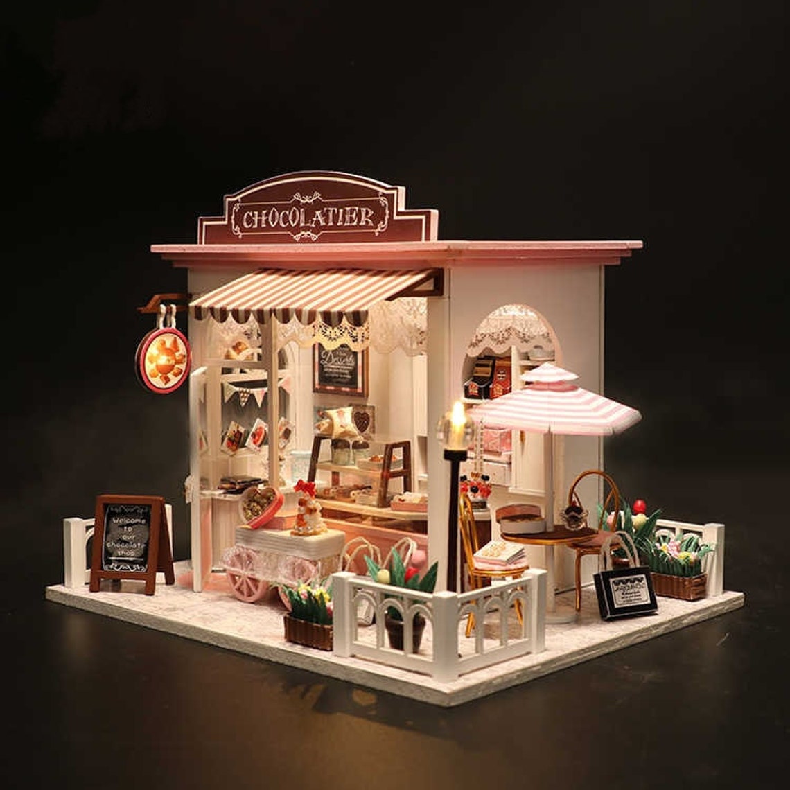 Chocolatier Shop Dollhouse Cafe DIY Dollhouse Miniature - Etsy