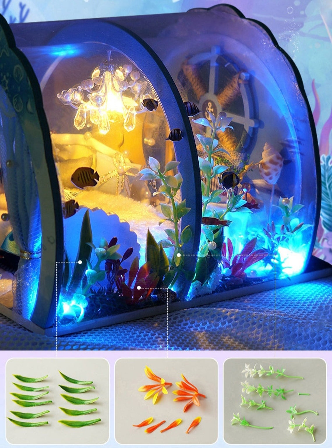 DIY Dollhouse Kit Ocean Home Hut Style Miniature Doll House Etsy