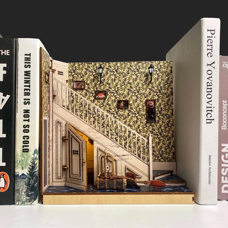 The Cupboard Under Stairs Book Nook DIY Book Nook Kits Etsy
