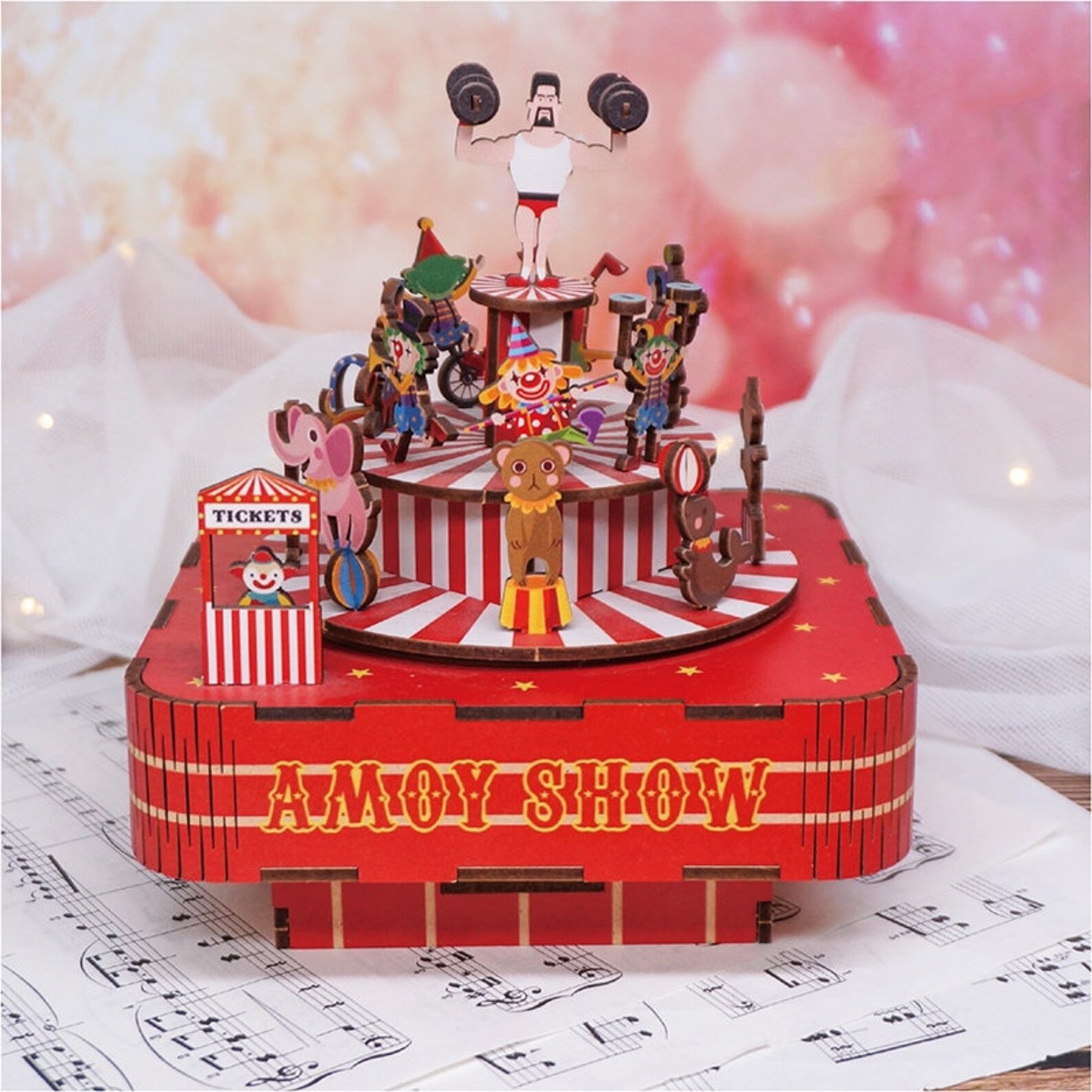 DIY Wooden Music Box Creative Music Boxes Desk Decorative Etsy