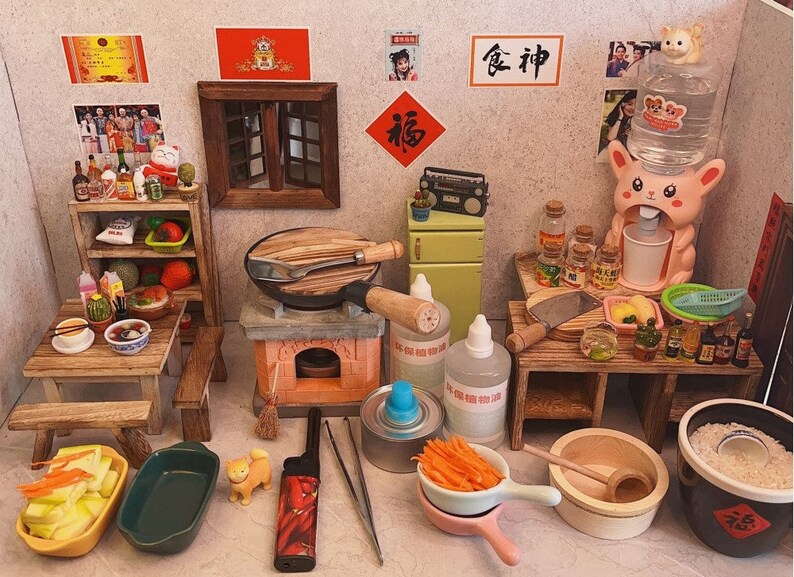 Real Miniature Cooking Set Tiny Cooking Set Dollhouse Kitchen Etsy