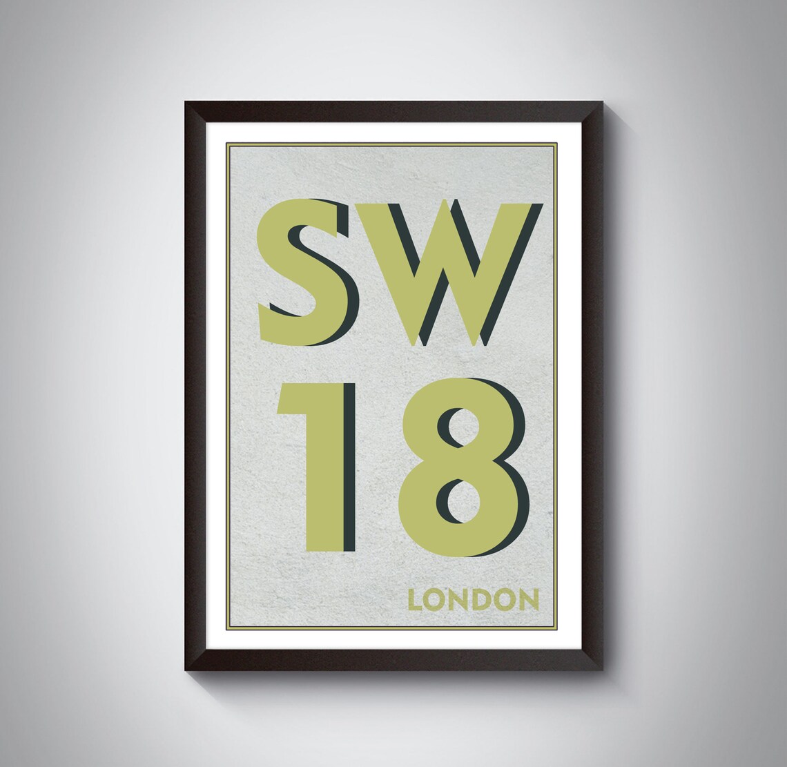 Sw18 Postcode London Postcode Print SW18 | Earlsfield Personalised Housewarming Gift ...