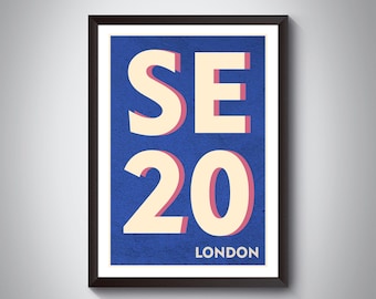 Impressão personalizada de código postal, arte de parede com localização, ideia de presente para casa nova, código postal personalizado, presente de boas-vindas, decoração de escritório, arte com endereço postal