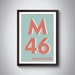 M46 Atherton, Leigh Print - Manchester Print. Postcode Typography Art ...
