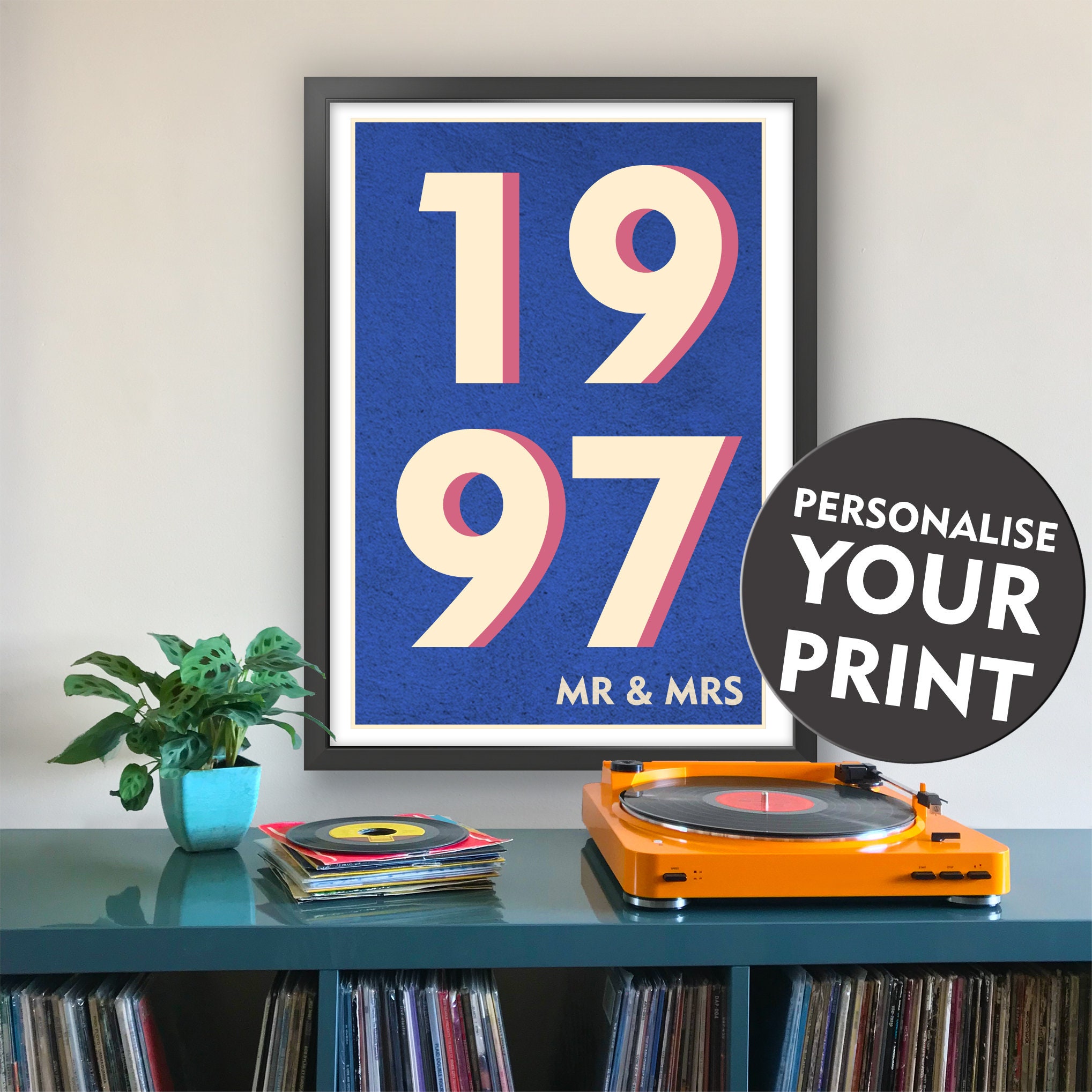 1997 Typography Print - Personalized Year, Giclée Art - Etsy UK