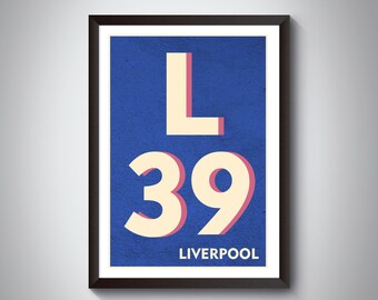 L39 Ormskirk, Aughton Print - ORMSKIRK Print. Postcode Typography Art Print. Giclée print. Available in multiple colours.