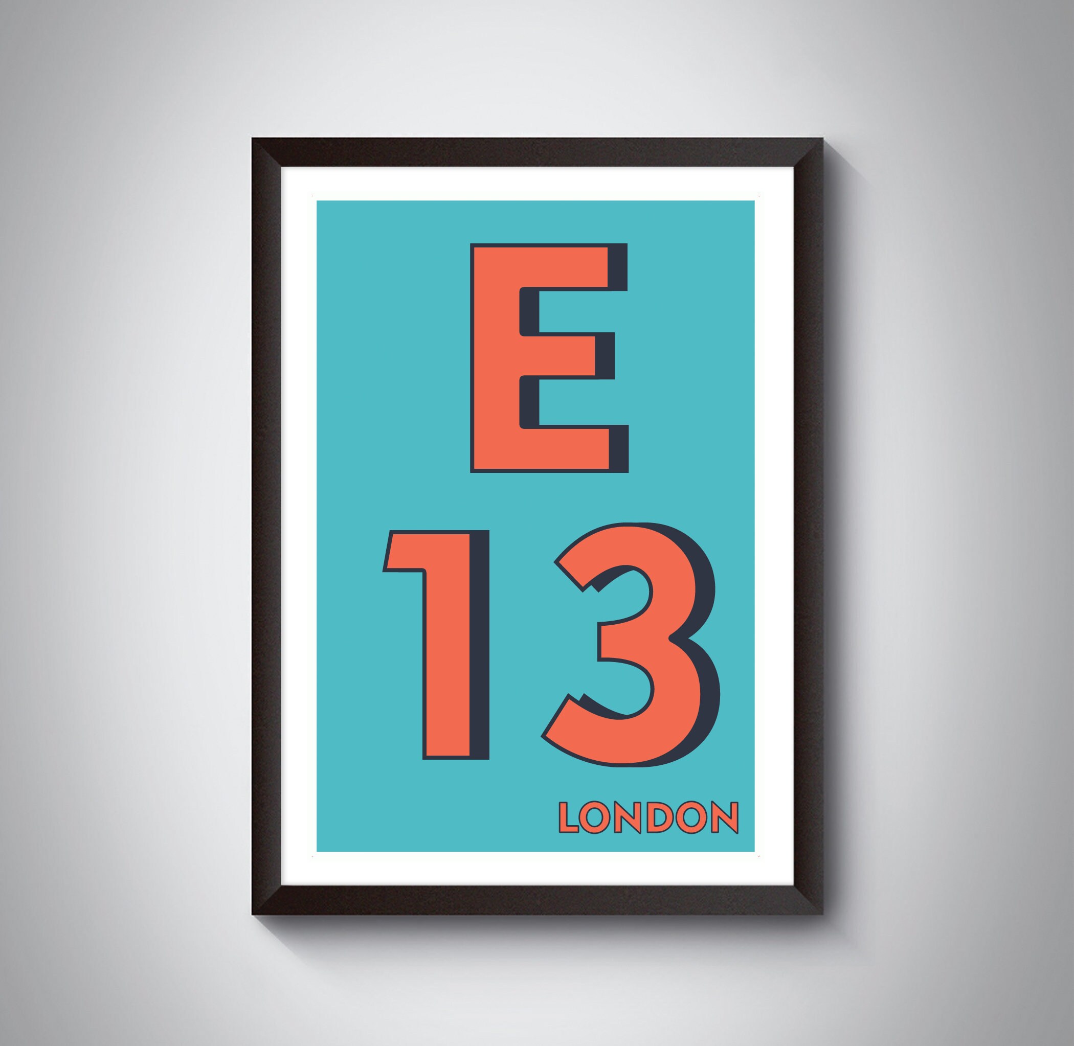 E13 Plaistow East Ham Stratford Poplar London Print.
