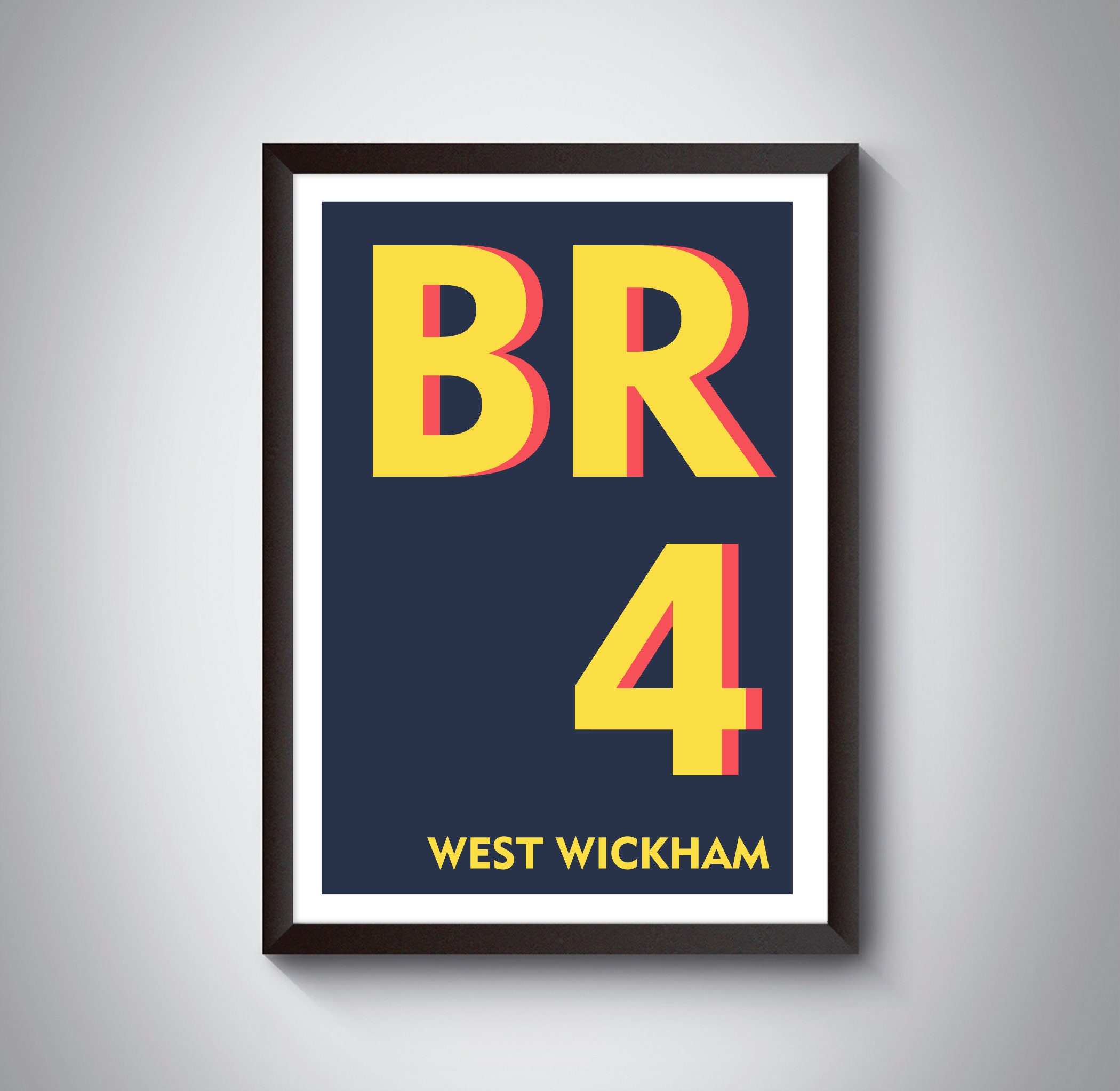 BR4 West Wickham, Hayes, Coney Hall, Bromley - London Print. Postcode ...