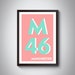 M46 Atherton, Leigh Print - Manchester Print. Postcode Typography Art ...