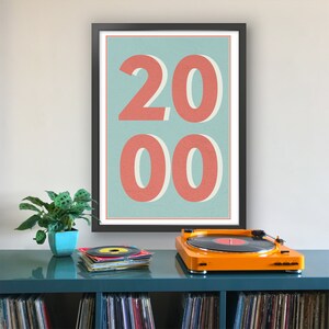 1999 Impresión - Impresión tipográfica personalizada - Su año especial en la imagen - Impresión artística giclée, hecha a pedido. Solo para ti.