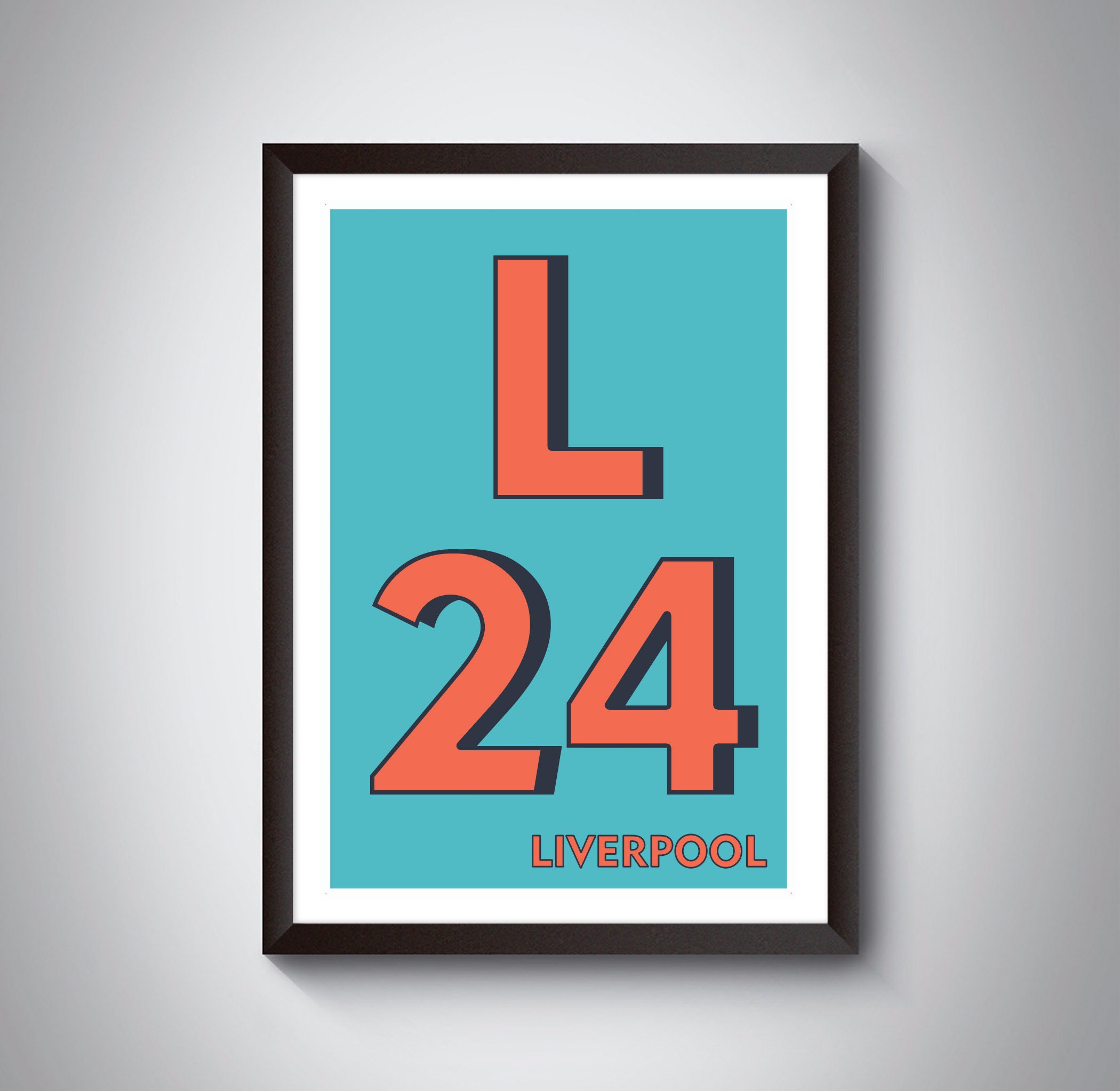 L24 Hale, Speke Print - LIVERPOOL Print. Postcode Typography Art Print. Giclée print. Available in multiple colours.