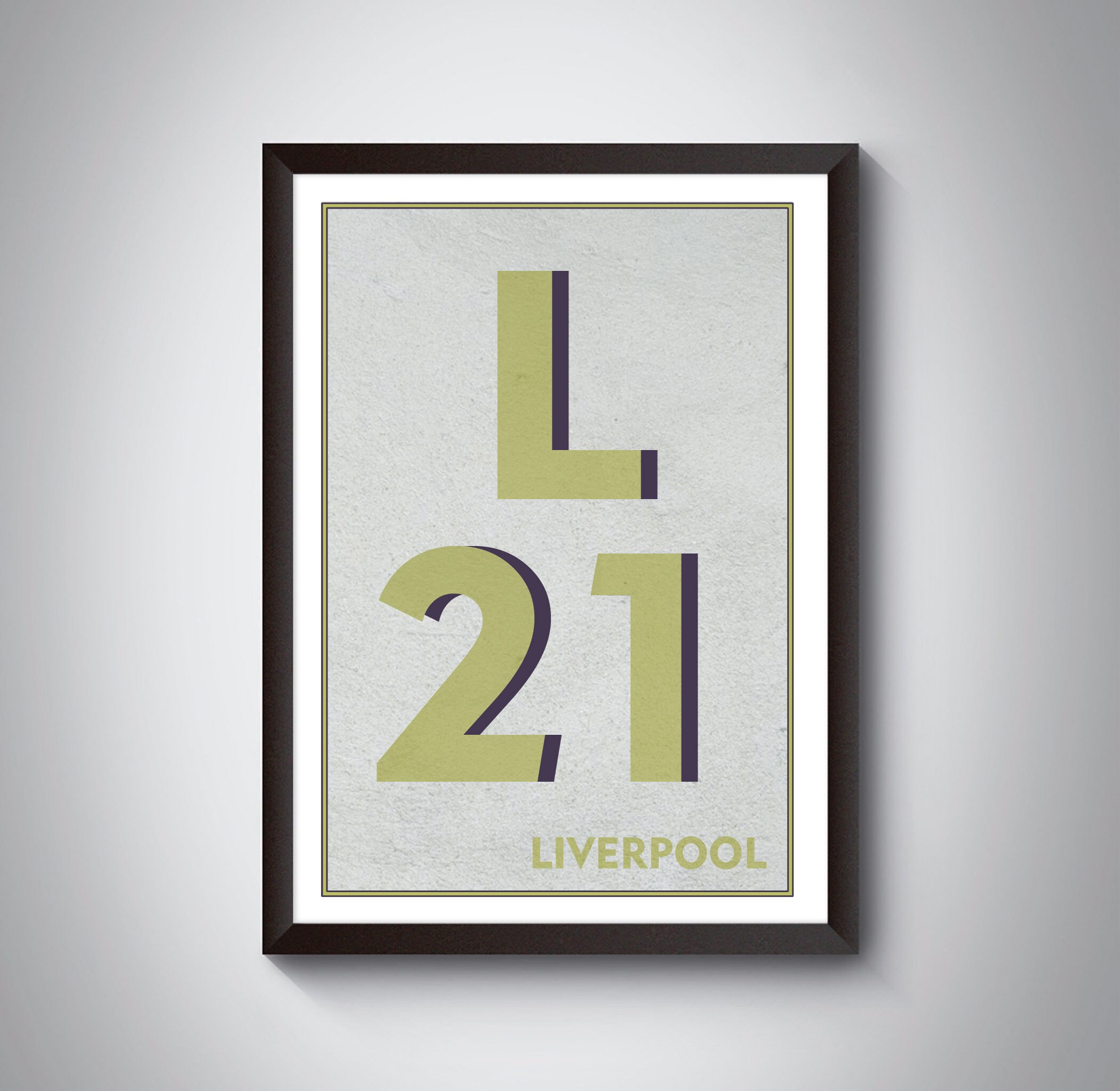 L21 Liverpool Postcode Art Print, Typography Giclée - Etsy UK