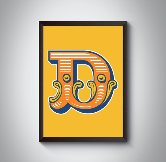 Yellow Letter D