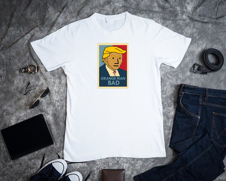 orange man bad shirt