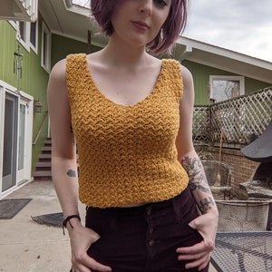 Lila Summer Tank Top Crochet Pattern