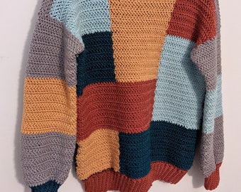 Ary Color Block Sweater Crochet Pattern